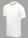 White Short Sleeve Henley