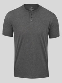 Charcoal Short Sleeve Henley