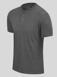 Charcoal Short Sleeve Henley