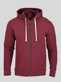 Maroon Zip-Up Hoodie