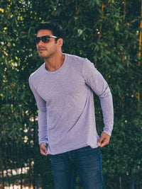 Heather Grey Long Sleeve Crew Neck