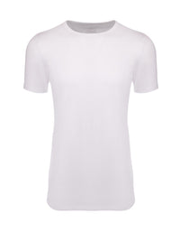 Split Hem Longline White Crew Neck