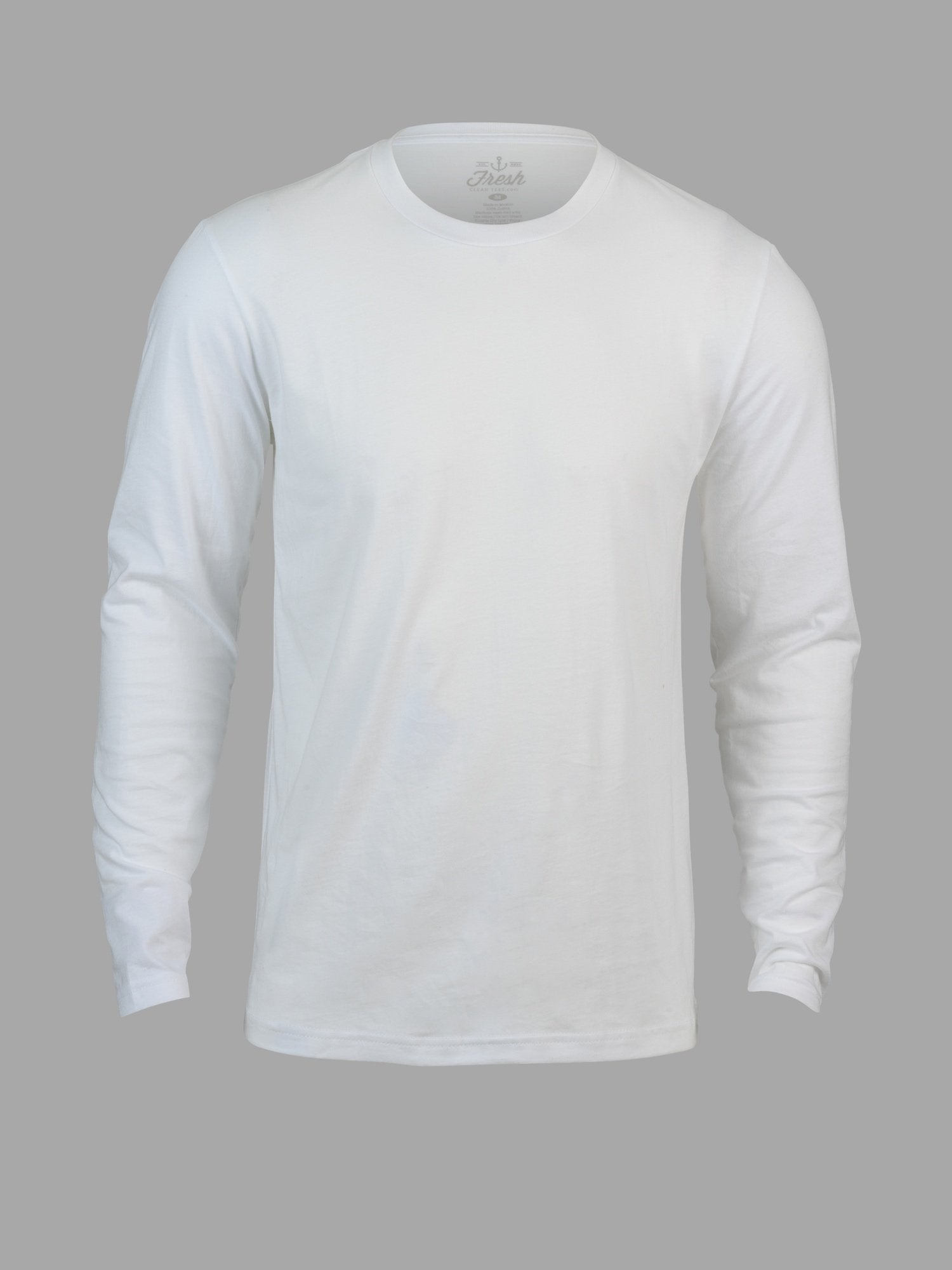 White Long Sleeve Crew Neck