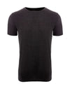 Split Hem Longline Charcoal Crew Neck