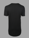 Longline Black Crew Neck (100% cotton)