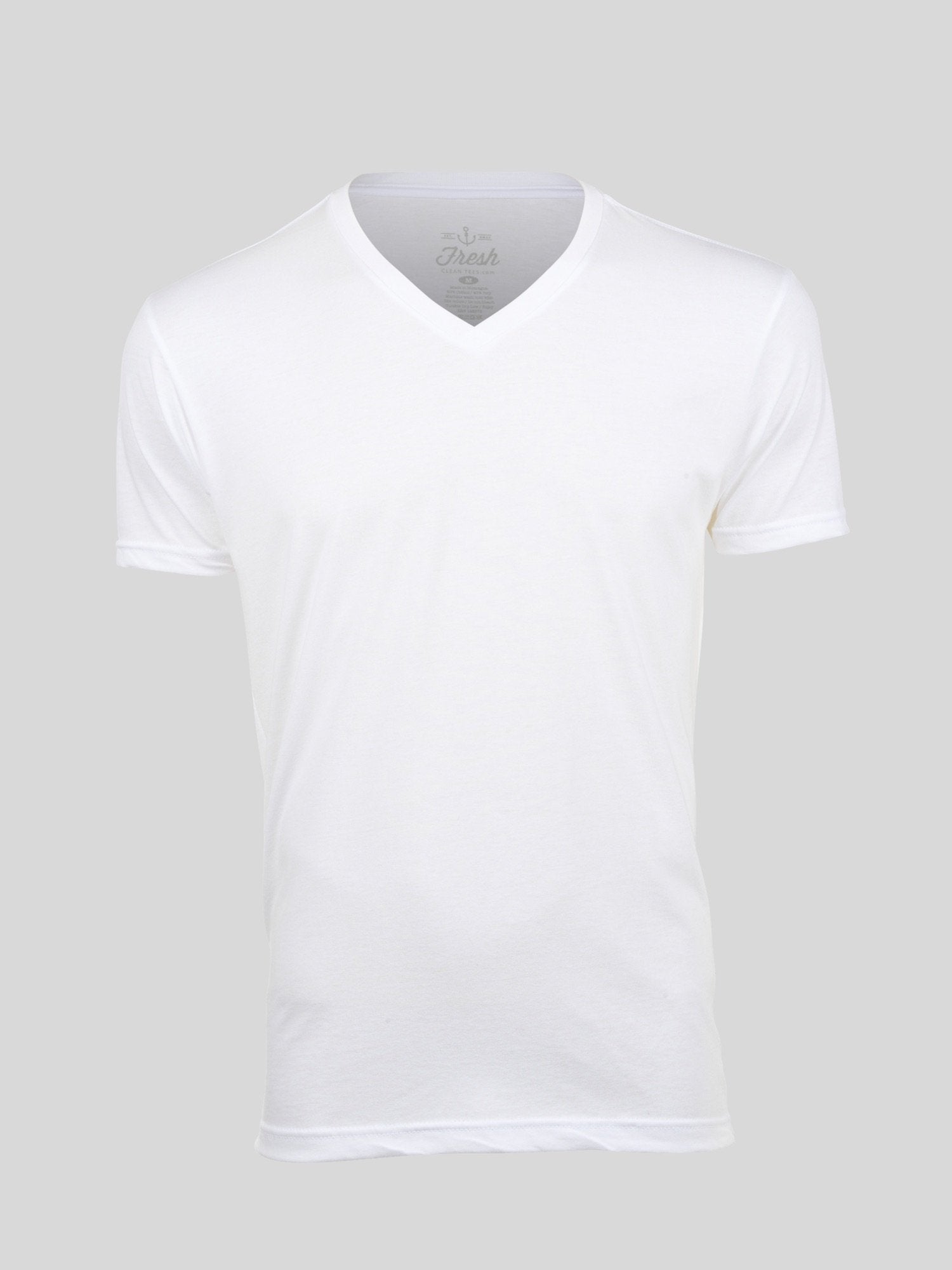 White V-neck
